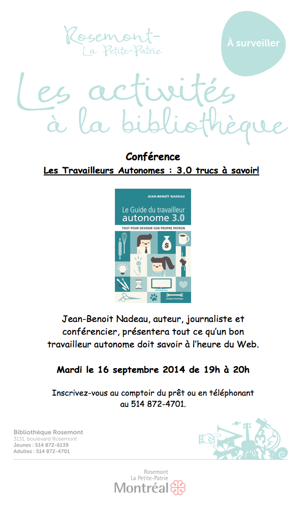 atelier, conférence, dédicace